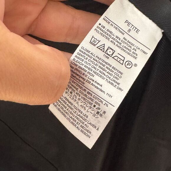 Banana Republic Captain Blazer Women's 8P Black Gold Buttons Double Breasted - Picture 7 of 12